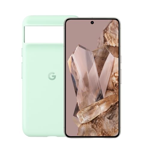 Google Pixel 8 Pro – Android Smartphone ohne SIM-Lock mit Teleobjektiv – Porcelain, 128GB + Pixel 8 Pro Case – Langlebiger Schutz – Fleckenabweisendes Silikon – Mint