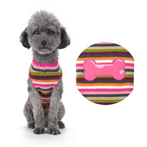 ABRRLO Hund Pullover Dog Sweater Hundepullover Haustier Hundepulli Warm Welpe Kleine Mittel Hunde (XS, Rosa)