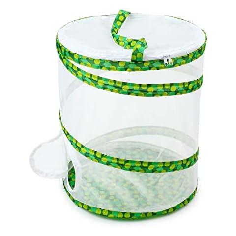 Wisexplorer Butterfly and Insect Garden Habitat Mesh Cage Collapsible Design, Bug Terrarium Pop Up 12" x 14" Tall Cover