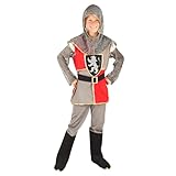 Boland   Costume enfant Sir Templeton, chevalier, médiéval, armoiries sur la poitrine, chapeau, bottes, carnaval, fête costumée