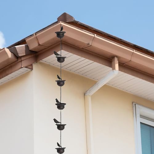 Image of Bnf Bird Rain Gutter Chain Decorative Sheds Awnings Yard Rainwater Catcher Chain 80cm|Home & Garden|Yard, Garden & Outdoor Living|Garden D?cor|Garden D?cor