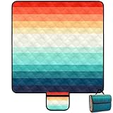 Jopee Picknickdecke Wasserdicht Sandfrei, 200x200cm Waschbar Stranddecke Sandfrei für 4-6 Personeni mit Tragegriff, Leicht und Tragbar Strandmatte, Picknick Decke für Strand, Camping, Garten, Reisen