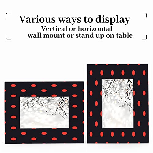 Cfpolar Polka Dot Red Black 11X14 Picture Frame Wood Photo Display Without Mat Photo Frames For For Table Top Or Wall Decor #TOP3
