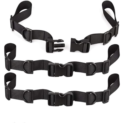 EMHIADOAM 3 Pack Backpack Chest Straps, Heavy Duty Adjustable Universal Backpack Sternum Strap Chest Belt with Quick Release Buckle for Hiking and Jogging