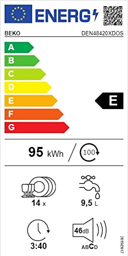 Beko DEN48420XDOS lave-vaisselle Autonome 14 places A++ - Lave