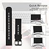 Giantree Silicone Watch Bands, Quick Release Waterproof Soft Rubber Replacement Straps with Silver Plated Stainless Steel Buckle Compatible with Smart Watch Sport Watch for Men Women (20mm, Black) #1