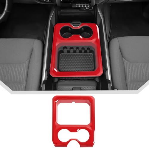 JeCar panel cubre portavasos rojo para Dodge RAM 2019+ miniatura 1