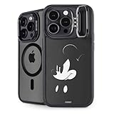Skinit Kickstand Phone Case Compatible with iPhone 16 Pro Max - Officially Licensed Disney Mickey Mouse Black and White Design