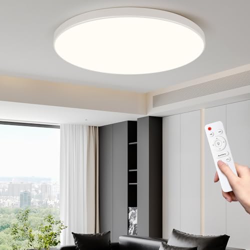 La Mejor Selección de De plafon los 5 mejores. 42 CHENBEN Lampara de Techo 30W 27cm Lámpara de Techo AC85-265V 3000K/4500K/6500K Lampara LED Techo Regulable,Lampara Plafon de Techo con Control Remoto para...