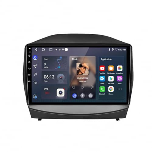 Radio de coche 2 DIN para viajes familiares en Hyundai Tucson con Airplay