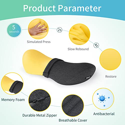 Lumbar Support Pillow For Bed Lower Back Pillow For Sleeping Lumbar Pillow For Back Pain Relief Back Pillow For Sleeping Memory Foam Back Sleeper Pillows W/Removable Zipper Breathable Pillow Cover #TOP1