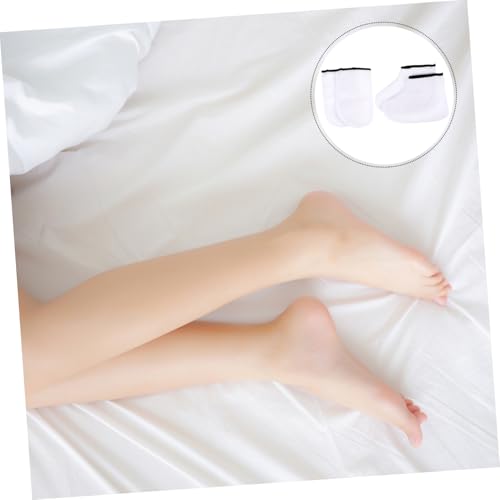 Veemoon 2pares Mascarilla Exfoliante para Pies Guantes y Botas de Parafina Aislamiento para Manos y Pies Protectores Exfoliantes para Spa - imagen 6