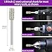 12PCS Diamond Grinding Bit Compatible with Dremel, Stone Carving Set with 50Grit Diamond Coated Bits Polishing Kit with 1/8