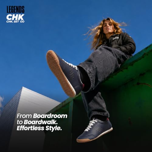 Image of CHK Legend Men's Casual Shoes | Premium Microfiber PU Upper | Cushioned Insole & EVA Midsole | Durable High-Abrasion Outsole | Lightweight Lace-Up Fashion Sneakers for Everyday Comfort