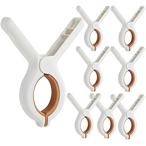 Plastic Beach Towel Clips Clothespins Windproof Clothes Pins Strong Grip Holder for Beach Chairs (Orange) Cover