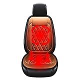 Strike Iron Heizkissen für Auto 12V sitzheizung auto auflage zigarettenanzünder 30W-45W heizkissen auto car seat heater heizauflage autositz beheizbare sitzauflage Braun