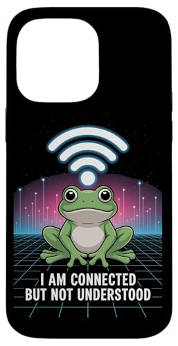 Connected But Not Understood ? Absurd Frog WiFi Vaporwave �X�}�z�P�[�X iPhone 14 Pro Max �p