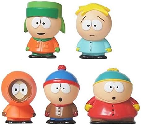 5PCS South North Park Toys Action Figure Model Doll, South Park Figure Set Toys Eric Stan Kyle Kenny and Butters Anime Collection Toy, Decoration Collection Sculpture Desktop Ornaments