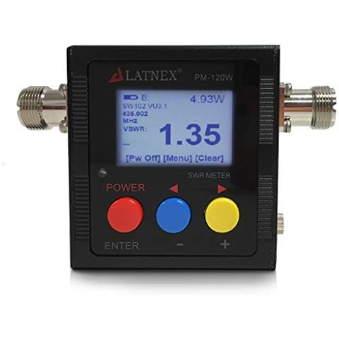 PM-120W Digital VHF UHF 125-525Mhz Power SWR Meter and Frequency Counter - HF RF Meter HAM Two-Way Radio SO239 Connector Cover