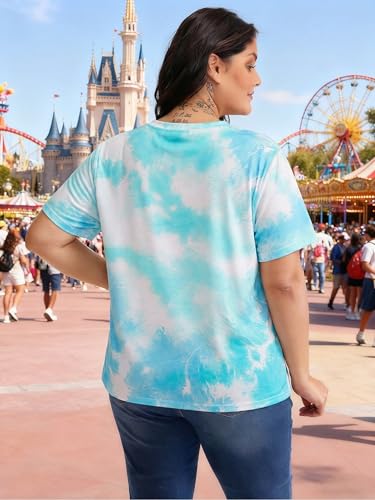 Image of NANYUAYA Plus Size Magic Shirts for Women Castle Kingdom Graphic Magical T Shirt Cute Holiday Princess Tee Vacation Tops