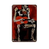 guayasamin museo de la memoria Plaque en métal rétro vintage classique pour maison, cuisine, bar, restaurant, café, dîner, pub, garage, bureau, taverne, chambre, cave, mur, etc