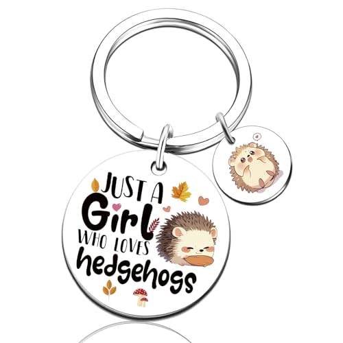 UVIBEW Hedgehog Accessories Hedgehog Gifts For Women Girls Hedgehogs Keychain