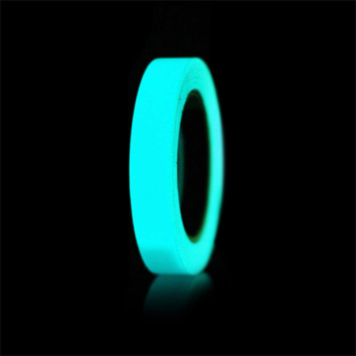 Waterproof Luminous Tapes, Glow in The Dark Self-Adhesive Tape, Stage Decorative Sticker Supplies, Light Blue 0.47inch x 9.8ft (1.2cm x 3m)
