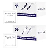 200Pcs Alkoholtupfer Alcohol Wipes Alcohol Pads Alkoholpads Alkoholtücher Alkohol Pads Alkohol Tupfer Einzeln verpackt für Sauber Handy Tastatur Tisch Tischen und Stühlen,6×6cm