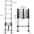 Telescoping Ladder 12.5 FT, Stainless Steel Extension Extendable Ladder with Safe Locking Mechanism, Multi-Purpose Telescopic Collapsible Ladders for Home, RV, Outdoor, 330 lbs Capacity