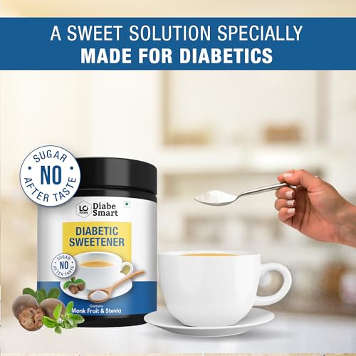 Image of DiabeSmart Diabetic Sweetener (2 X 200G)| With Monkfruit And Natura Stevia Sugar Free Powder||No Maltodextrin, No Sucralose| Made For Diabetes| Zero Calories No Aftertaste Ultra Low Gi Diabetic Sugar
