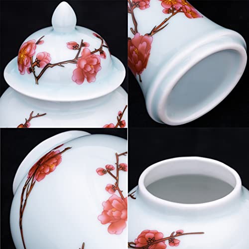 Vase en céramique blanche grand format style pot à gingembre - 5