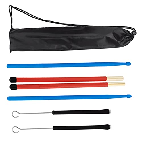 Abaodam Drum Accessories Kit 1 Set of Drumsticks Drum Brush Drum Stick Bag for Beginner to Professional Drummers