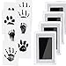 Nabance Kit Huella del Pie, 8 Tarjetas de Impresión y 4 Plantillas, Kit de Huellas Bebé Pie y Manos Almohadillas de Tinta No Tóxicas, No se Mancha, Kit Huella del Mascota, Regalo de Bautizo o Recuerdo