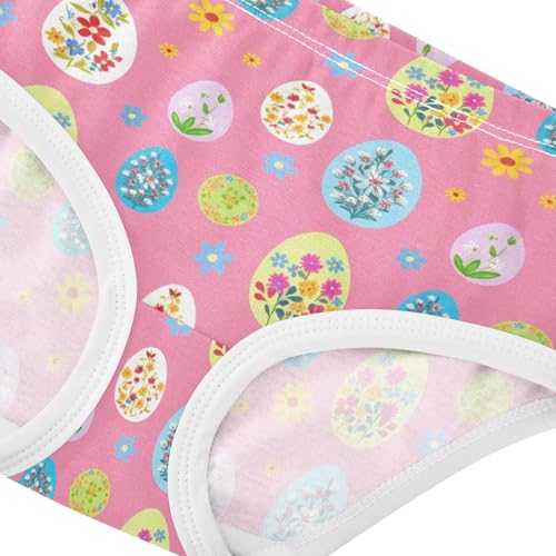 Joisal Pattern Girls Underwear Toddler 2t Cotton Panties Little Girl Colorful Easter Eggs Flowers Pink Briefs Undies Kids4
