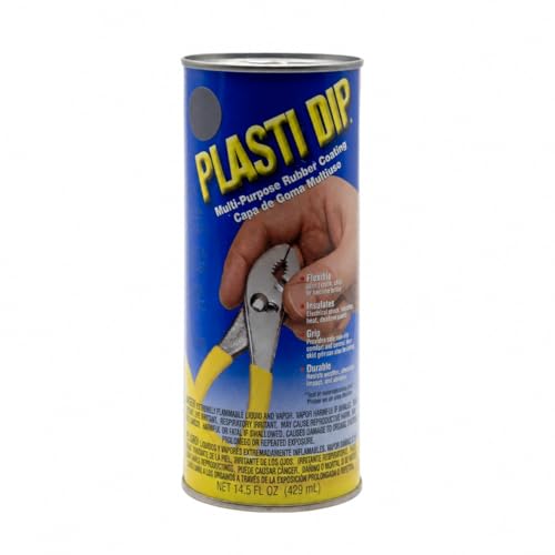 Plasti Dip Gunmetal Gray Original Dip Can 14.5 fl oz Peelable Multi-Purpose Rubber Coating for Tool Handles Grips Household Items Auto Parts & DIY Projects Flexible Durable Removable Finish