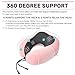urnexttour Neck Pillow Airplane-2 Pack Memory Foam Travel Pillow, Soft Support Travel Neck Pillow for Travelling, Sleeping Rest, Car, Train and Home Use (Grey&Pink)
