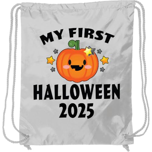 inktastic My First Halloween 2025 Drawstring Bag White 463d7