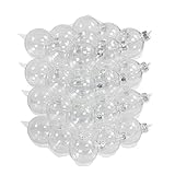  Othmar Christmas Christbaumkugel aus Glas - 36 Stück - Transparent (transparent) Ø 5,7 cm