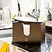 eBun Bamboo Paper Towel Dispenser Wall Mount - Decorative Countertop C Fold Holder for Multifold, Trifold, Folded, and Bathroom Towels (Brown)