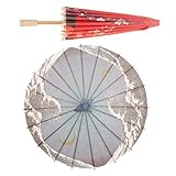 Healifty Japanischer Papierschirm 2 Stück Ölpapier Regenschirm mit Farbigem Kirschblüten Design Klassische Dekoration für Möbelgeschäfte und Festliche Feiern