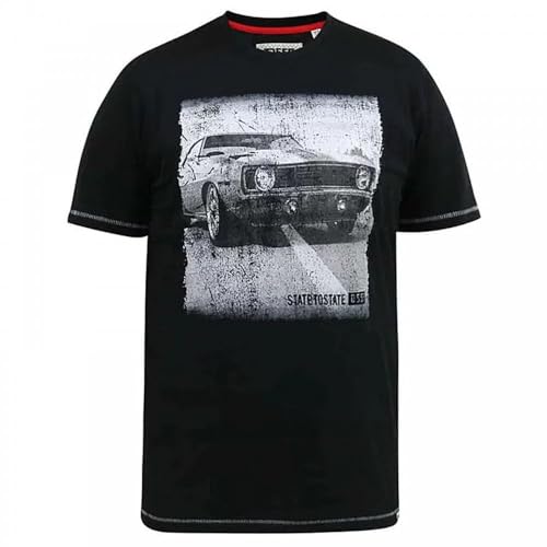 T-shirt graphique coton grande taille homme manches courtes rétro
