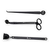 EricX Light 3 in 1 Candle Accessory Set, Candle Wick Trimmer, Candle Wick Dipper, Candle Snuffer,Black