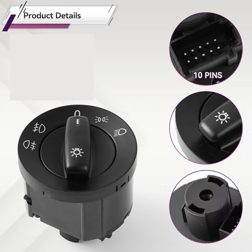 Interruptor de faros para VW Golf y Passat Variant 2005-2014 mando luces 2