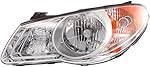 Evan-Fischer Headlight Assembly Compatible with 2007-2009 Hyundai Elantra Halogen Sedan Driver Side