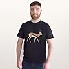 Azeeda 'Graceful Gazelle' Unisex T-Shirt - 100% Cotton, Black, XL (TA00423385) #1
