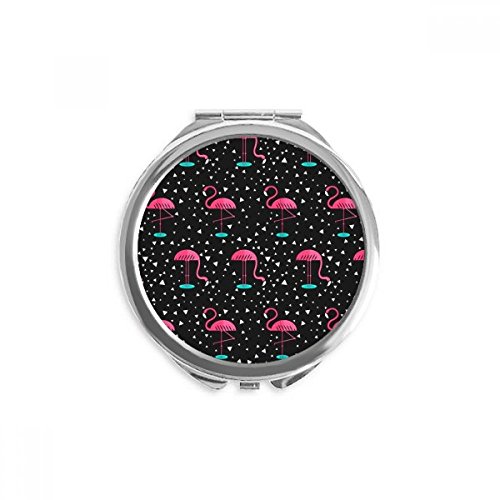 Miroir de poche flamant rose aux finitions soignées pour accessoire chic