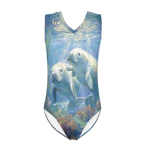 Image of Xpyiqun Bathing Suits for Girls 3-14 Kids Summer One Piece Swimwear Beach Sport Sleeveless Swimsuits Athletic