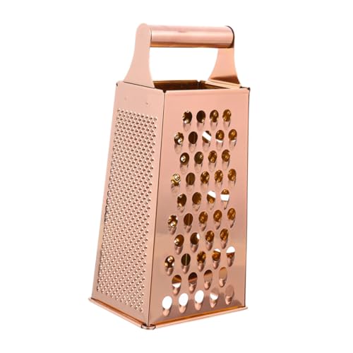 MOTHNUR Rallador de Acero Inoxidable Cuatro Multifuncional con Contenedor Almacenamiento para Verduras Cocina Práctica y