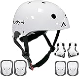 1. [7-teiliges Schutzausrüstungs-Set] – kaufen Sie 1 erhalten 7 Stück, 1 x Helm mit verstellbarer Größe, 2 x Ellenbogenschoner, 2 x Knieschützer, 2 x Handgelenkschützer.