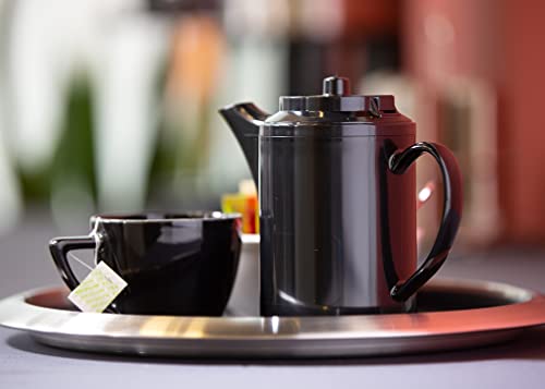 Service Ideas Ts612Bl Double Wall Teapot, 16Oz., Plastic, Black #TOP3
